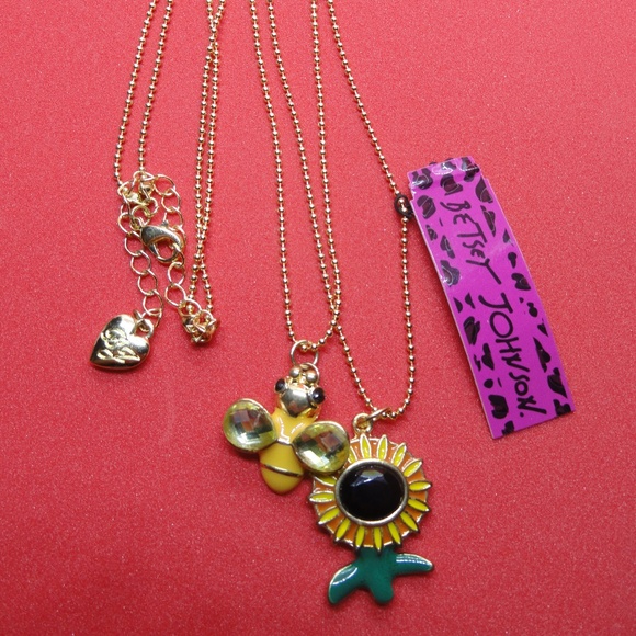 Betsey Johnson Jewelry - Betsey Johnson Bee Sunflower Necklace NWT